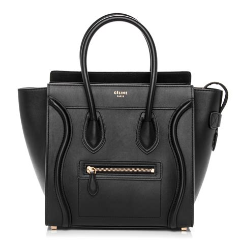 celine smooth calfskin micro luggage|CELINE Smooth Calfskin Micro Luggage Black .